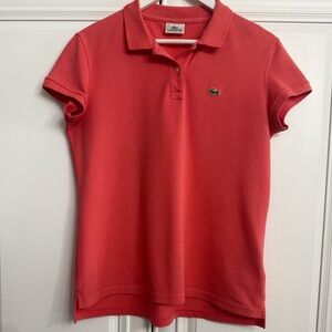 Lacoste Women’s Size EU 46/US 14 Orange Short Sleeve Polo Shirt